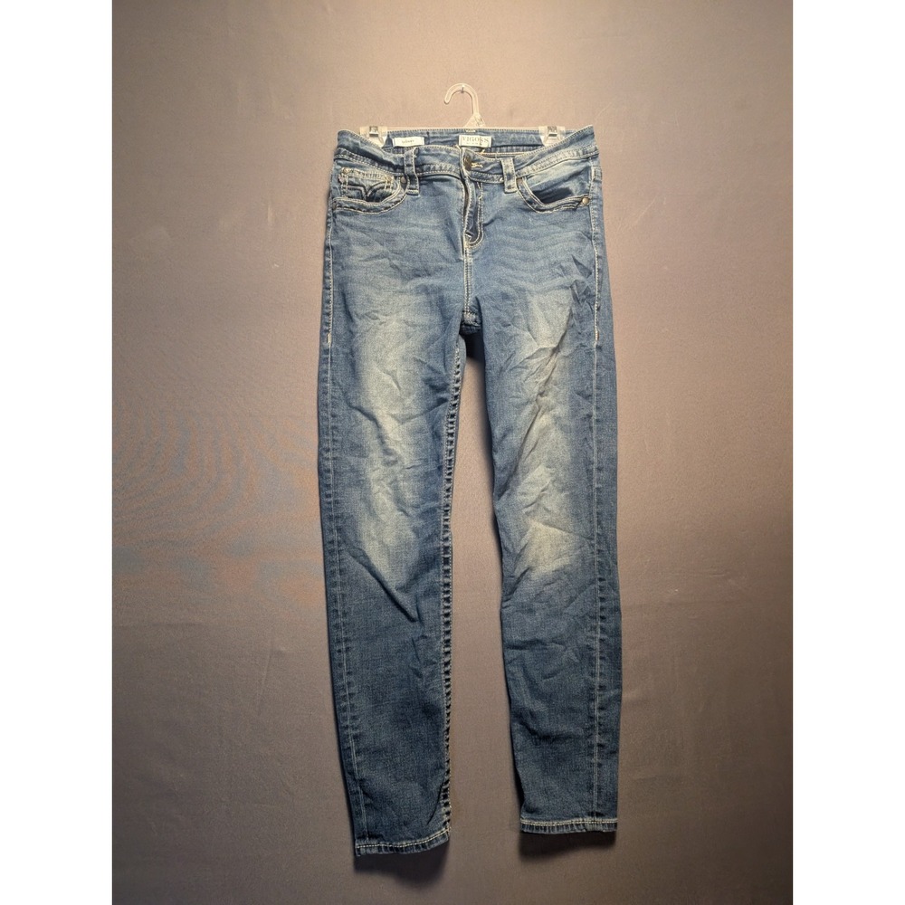 Vigoss Jeans Womens 10 Blue Denim Cotton Stretch Skinny Leg Casual Medium Wash